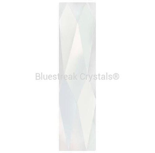 Estella Flat Back Shaped Rhinestones Non Hotfix Baguette Neon White-Estella Flatback Rhinestones Crystals (Non Hotfix)-9x3mm - Pack of 10-Bluestreak Crystals