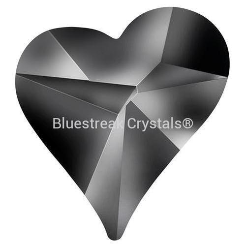 Estella Flat Back Shaped Rhinestones Non Hotfix Devoted Heart Jet Hematite-Estella Flatback Rhinestones Crystals (Non Hotfix)-6.5x6mm - Pack of 10-Bluestreak Crystals