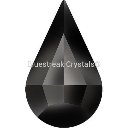 Estella Flat Back Shaped Rhinestones Non Hotfix Drop Jet-Estella Flatback Rhinestones Crystals (Non Hotfix)-8x5mm - Pack of 10-Bluestreak Crystals