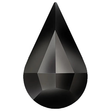 Estella Flat Back Shaped Rhinestones Non Hotfix Drop Jet - Bluestreak Crystals