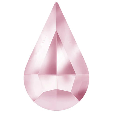 Estella Flat Back Shaped Rhinestones Non Hotfix Drop Light Rose - Bluestreak Crystals