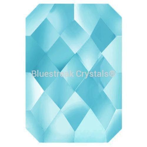 Estella Flat Back Shaped Rhinestones Non Hotfix Emerald Cut Aquamarine-Estella Flatback Rhinestones Crystals (Non Hotfix)-6x4mm - Pack of 10-Bluestreak Crystals