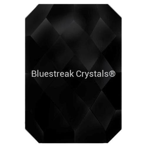Estella Flat Back Shaped Rhinestones Non Hotfix Emerald Cut Jet-Estella Flatback Rhinestones Crystals (Non Hotfix)-6x4mm - Pack of 10-Bluestreak Crystals