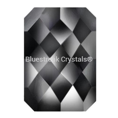 Estella Flat Back Shaped Rhinestones Non Hotfix Emerald Cut Jet Hematite-Estella Flatback Rhinestones Crystals (Non Hotfix)-6x4mm - Pack of 10-Bluestreak Crystals
