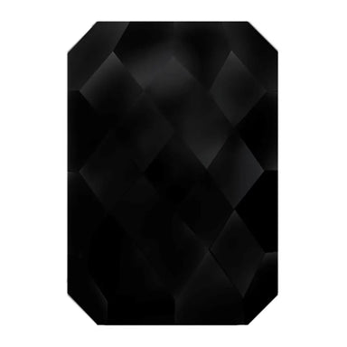 Estella Flat Back Shaped Rhinestones Non Hotfix Emerald Cut Jet - Bluestreak Crystals