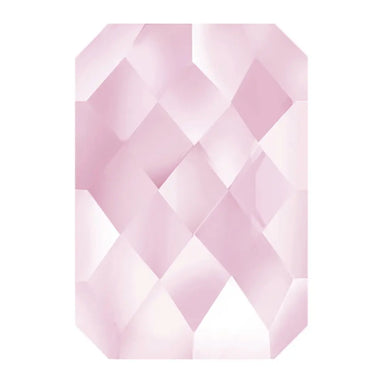 Estella Flat Back Shaped Rhinestones Non Hotfix Emerald Cut Light Rose - Bluestreak Crystals