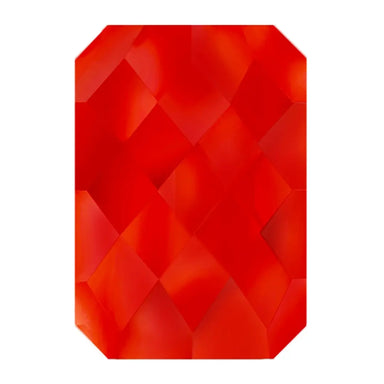 Estella Flat Back Shaped Rhinestones Non Hotfix Emerald Cut Light Siam - Bluestreak Crystals