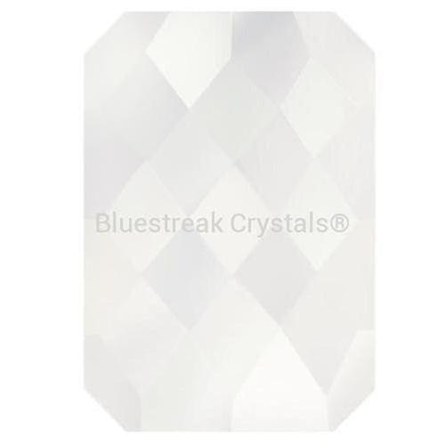 Estella Flat Back Shaped Rhinestones Non Hotfix Emerald Cut Neon White-Estella Flatback Rhinestones Crystals (Non Hotfix)-6x4mm - Pack of 10-Bluestreak Crystals