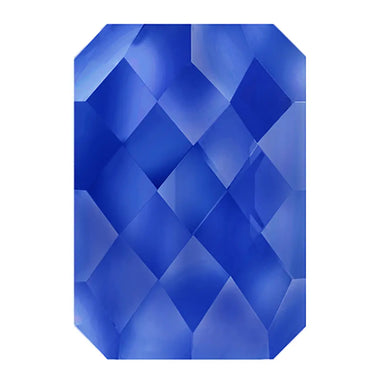 Estella Flat Back Shaped Rhinestones Non Hotfix Emerald Cut Sapphire - Bluestreak Crystals
