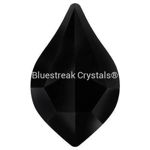 Estella Flat Back Shaped Rhinestones Non Hotfix Flame Jet-Estella Flatback Rhinestones Crystals (Non Hotfix)-8x6mm - Pack of 10-Bluestreak Crystals
