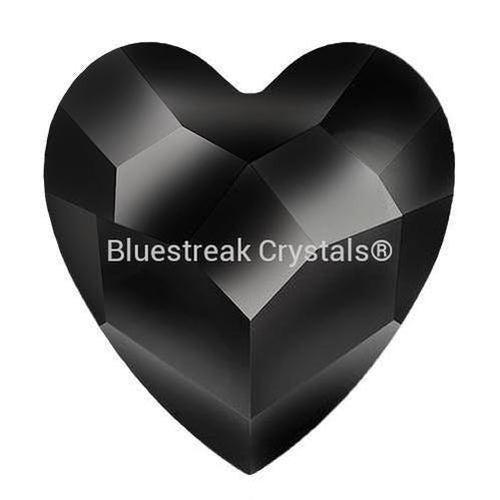 Estella Flat Back Shaped Rhinestones Non Hotfix Heart Jet-Estella Flatback Rhinestones Crystals (Non Hotfix)-5mm - Pack of 10-Bluestreak Crystals