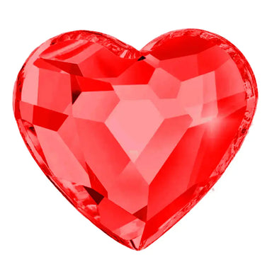 Estella Flat Back Shaped Rhinestones Non Hotfix Heart Light Siam - Bluestreak Crystals