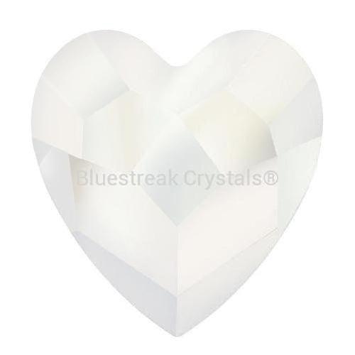 Estella Flat Back Shaped Rhinestones Non Hotfix Heart Neon White-Estella Flatback Rhinestones Crystals (Non Hotfix)-5mm - Pack of 10-Bluestreak Crystals