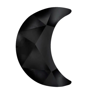 Estella Flat Back Shaped Rhinestones Non Hotfix Moon Jet - Bluestreak Crystals