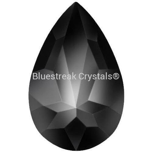 Estella Flat Back Shaped Rhinestones Non Hotfix Pear Jet Hematite-Estella Flatback Rhinestones Crystals (Non Hotfix)-6x4mm - Pack of 10-Bluestreak Crystals