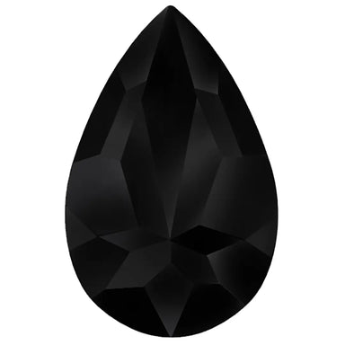Estella Flat Back Shaped Rhinestones Non Hotfix Pear Jet - Bluestreak Crystals