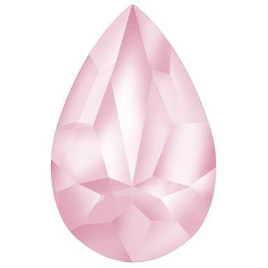 Estella Flat Back Shaped Rhinestones Non Hotfix Pear Light Rose - Bluestreak Crystals