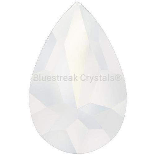 Estella Flat Back Shaped Rhinestones Non Hotfix Pear Neon White-Estella Flatback Rhinestones Crystals (Non Hotfix)-6x4mm - Pack of 10-Bluestreak Crystals