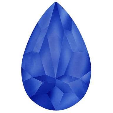 Estella Flat Back Shaped Rhinestones Non Hotfix Pear Sapphire - Bluestreak Crystals