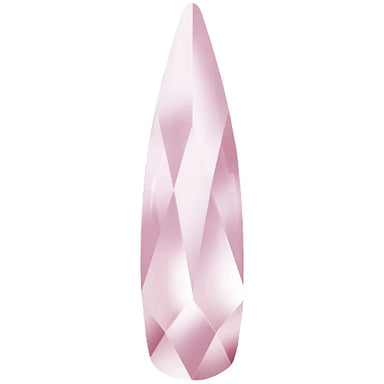Estella Flat Back Shaped Rhinestones Non Hotfix Raindrop Light Rose - Bluestreak Crystals