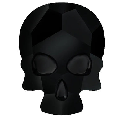 Estella Flat Back Shaped Rhinestones Non Hotfix Skull Jet - Bluestreak Crystals