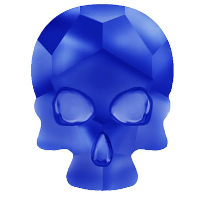 Estella Flat Back Shaped Rhinestones Non Hotfix Skull Sapphire - Bluestreak Crystals