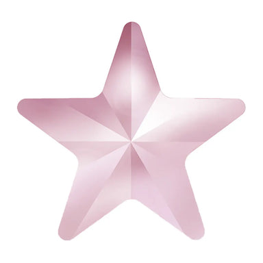 Estella Flat Back Shaped Rhinestones Non Hotfix Star Light Rose - Bluestreak Crystals