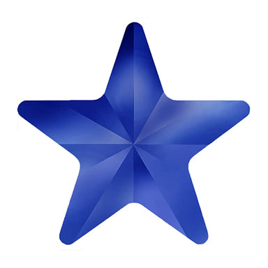 Estella Flat Back Shaped Rhinestones Non Hotfix Star Sapphire - Bluestreak Crystals