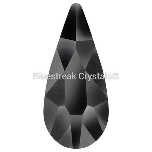 Estella Flat Back Shaped Rhinestones Non Hotfix Teardrop Jet Hematite-Estella Flatback Rhinestones Crystals (Non Hotfix)-8x5mm - Pack of 10-Bluestreak Crystals