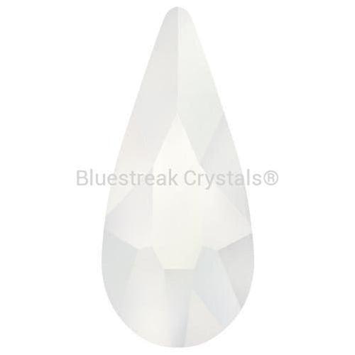 Estella Flat Back Shaped Rhinestones Non Hotfix Teardrop Neon White-Estella Flatback Rhinestones Crystals (Non Hotfix)-8x5mm - Pack of 10-Bluestreak Crystals
