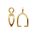 Gold Plated (24k) Open Leaf Bail - Bluestreak Crystals