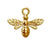 Gold Plated (24k) Sterling Silver Bee Charm-Findings For Jewellery-15mm - Pack of 1-Bluestreak Crystals