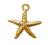 Gold Plated (24k) Sterling Silver Starfish Charm-Findings For Jewellery-15mm - Pack of 1-Bluestreak Crystals