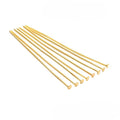 Gold Plated Flat End Headpins - Bluestreak Crystals