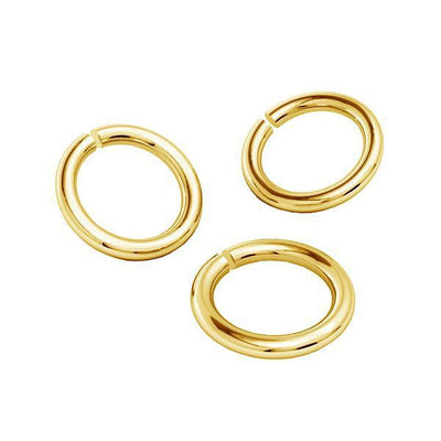 Gold Plated Open Round Jump Rings - Bluestreak Crystals