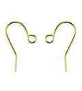Gold Plated Shepherds Crook Earwires - Bluestreak Crystals