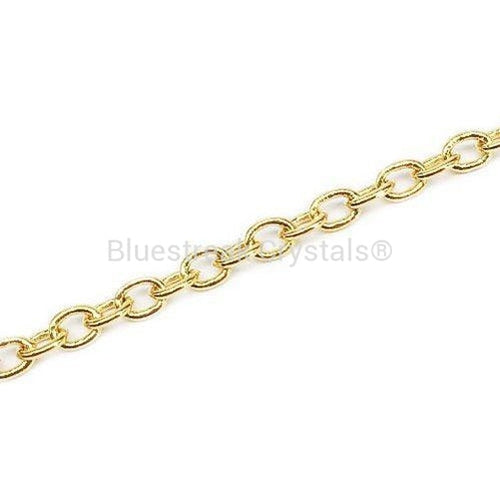 Gold Plated Trace Chains-Findings For Jewellery-Bluestreak Crystals