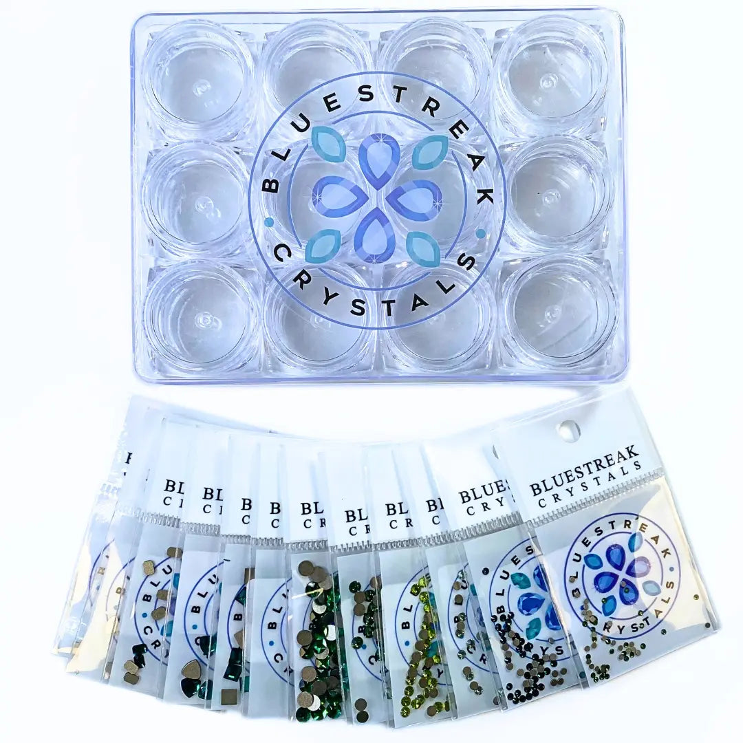 Serinity Flat Back Crystals Non Hotfix Supreme Mix Greens