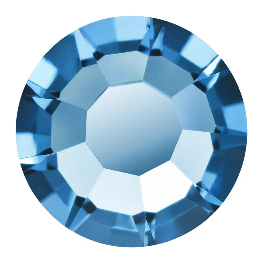 Preciosa Hotfix Flat Back Crystals (MAXIMA) Malibu Blue