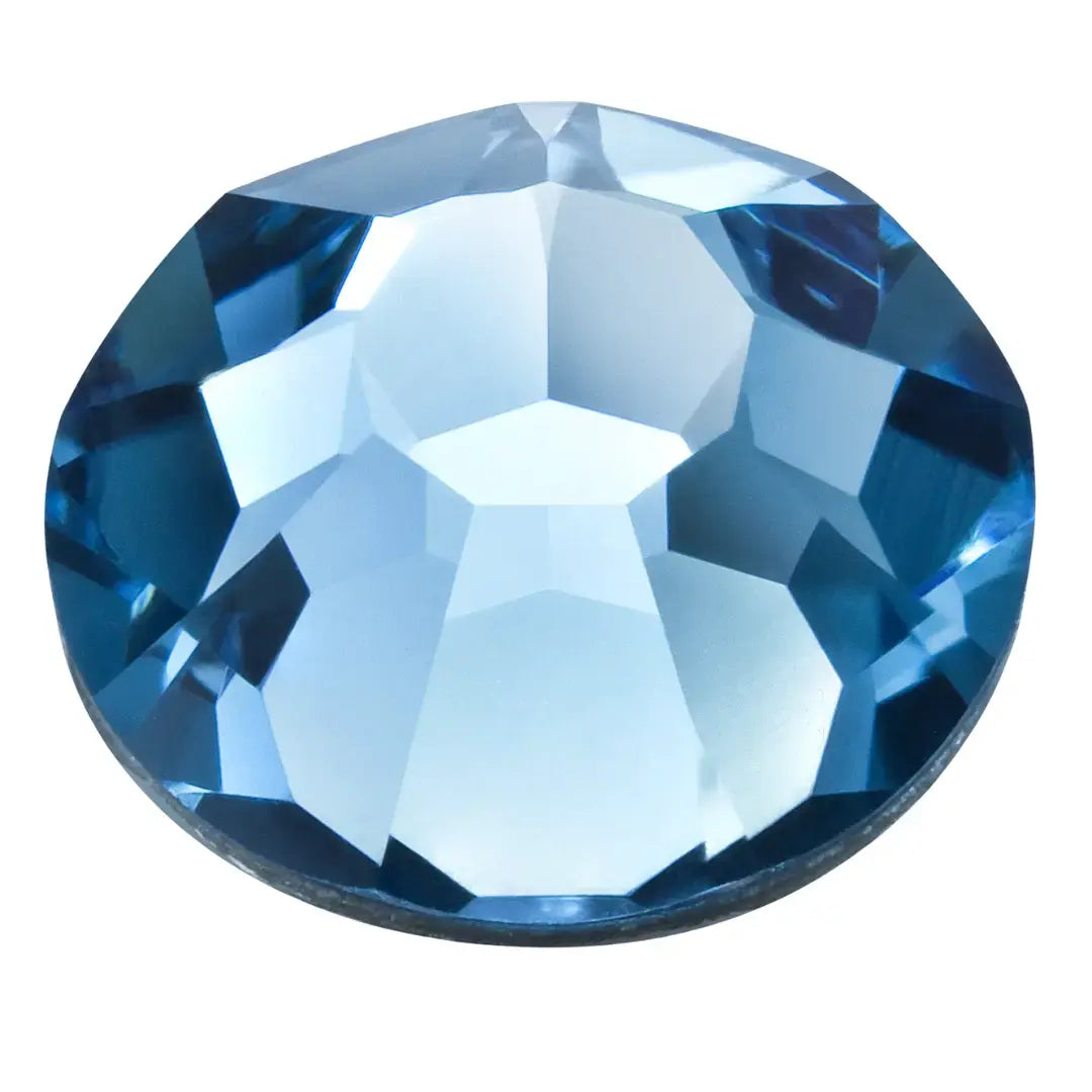 Preciosa Hotfix Flat Back Crystals (MAXIMA) Malibu Blue