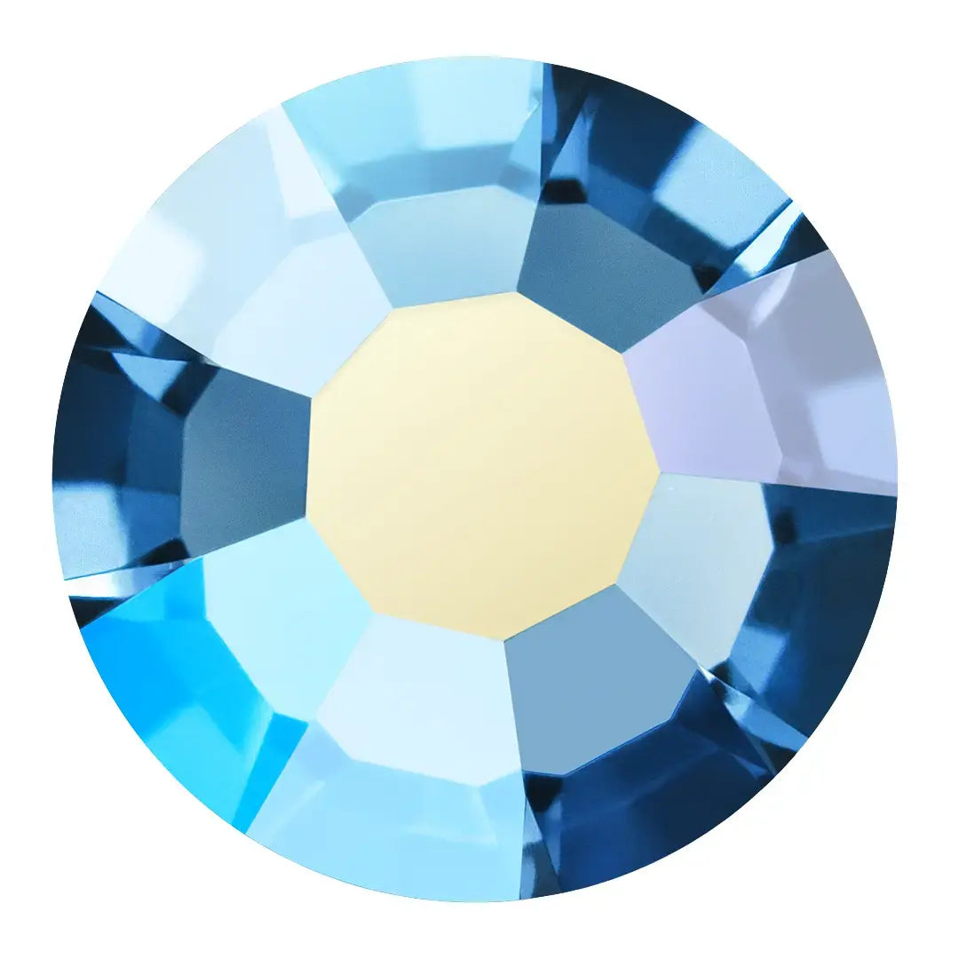Preciosa Flat Back Crystals Non Hotfix (MAXIMA) Malibu Blue AB