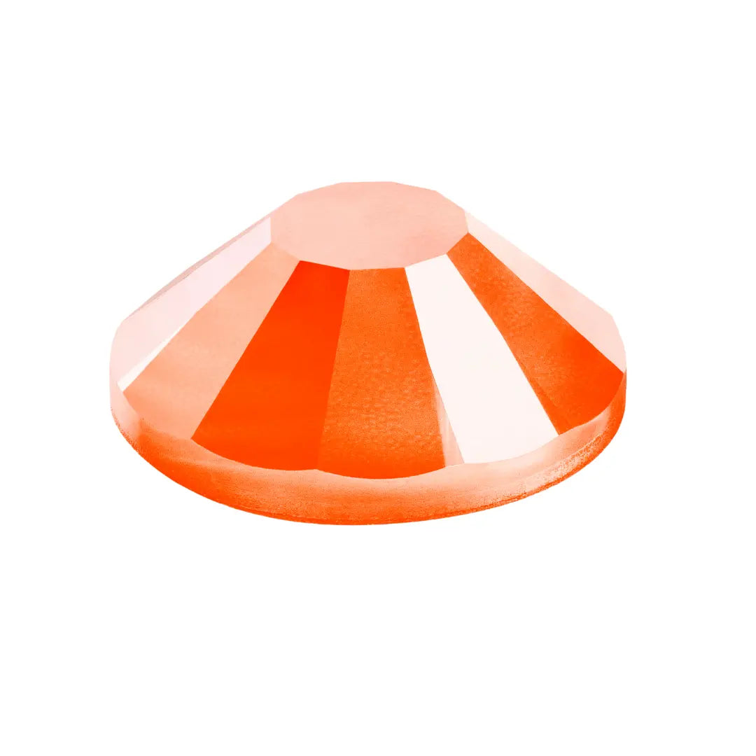 Preciosa Flat Back Crystals Hotfix (MAXIMA) Crystal Neon Orange