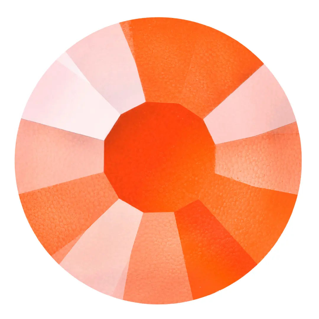 Preciosa Flat Back Crystals Non Hotfix (MAXIMA) Crystal Neon Orange
