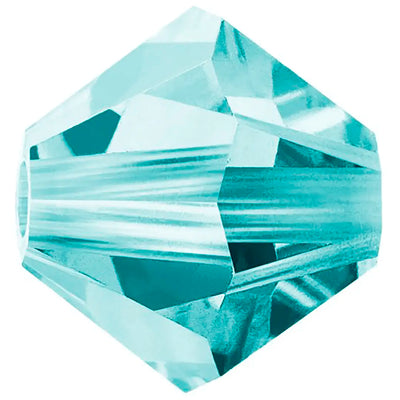 Preciosa Beads Bicone Aqua Bohemica - Bluestreak Crystals