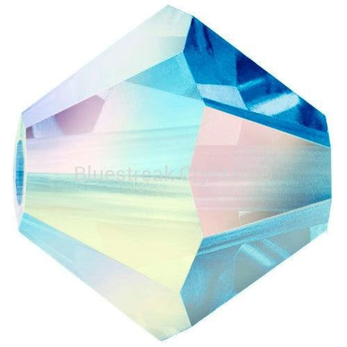 Preciosa Beads Bicone Capri Blue AB 2X-Preciosa Beads-4mm - Pack of 100-Bluestreak Crystals