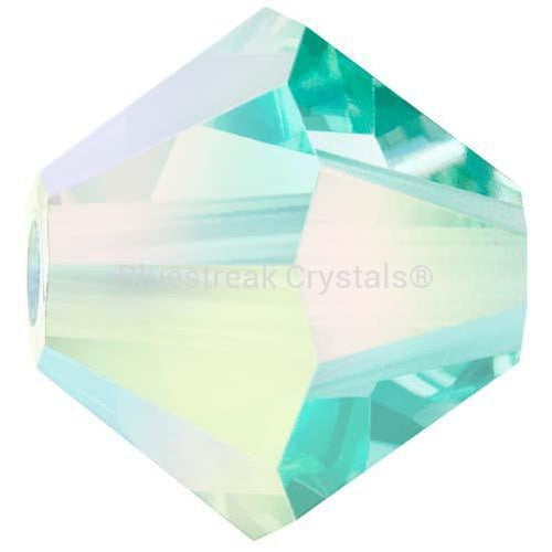 Preciosa Beads Bicone Caribbean Sea AB 2X-Preciosa Beads-4mm - Pack of 100-Bluestreak Crystals