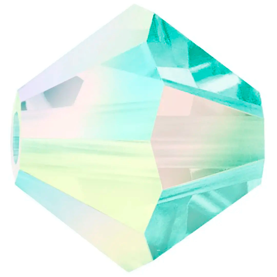 Preciosa Beads Bicone Caribbean Sea AB 2X - Bluestreak Crystals
