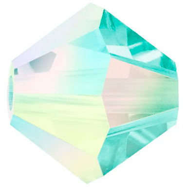 Preciosa Beads Bicone Caribbean Sea AB 2X - Bluestreak Crystals