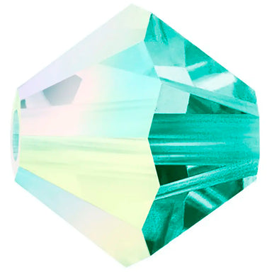Preciosa Beads Bicone Caribbean Sea AB - Bluestreak Crystals
