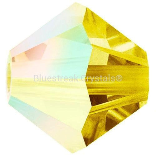 Preciosa Beads Bicone Citrine AB-Preciosa Beads-3mm - Pack of 100-Bluestreak Crystals